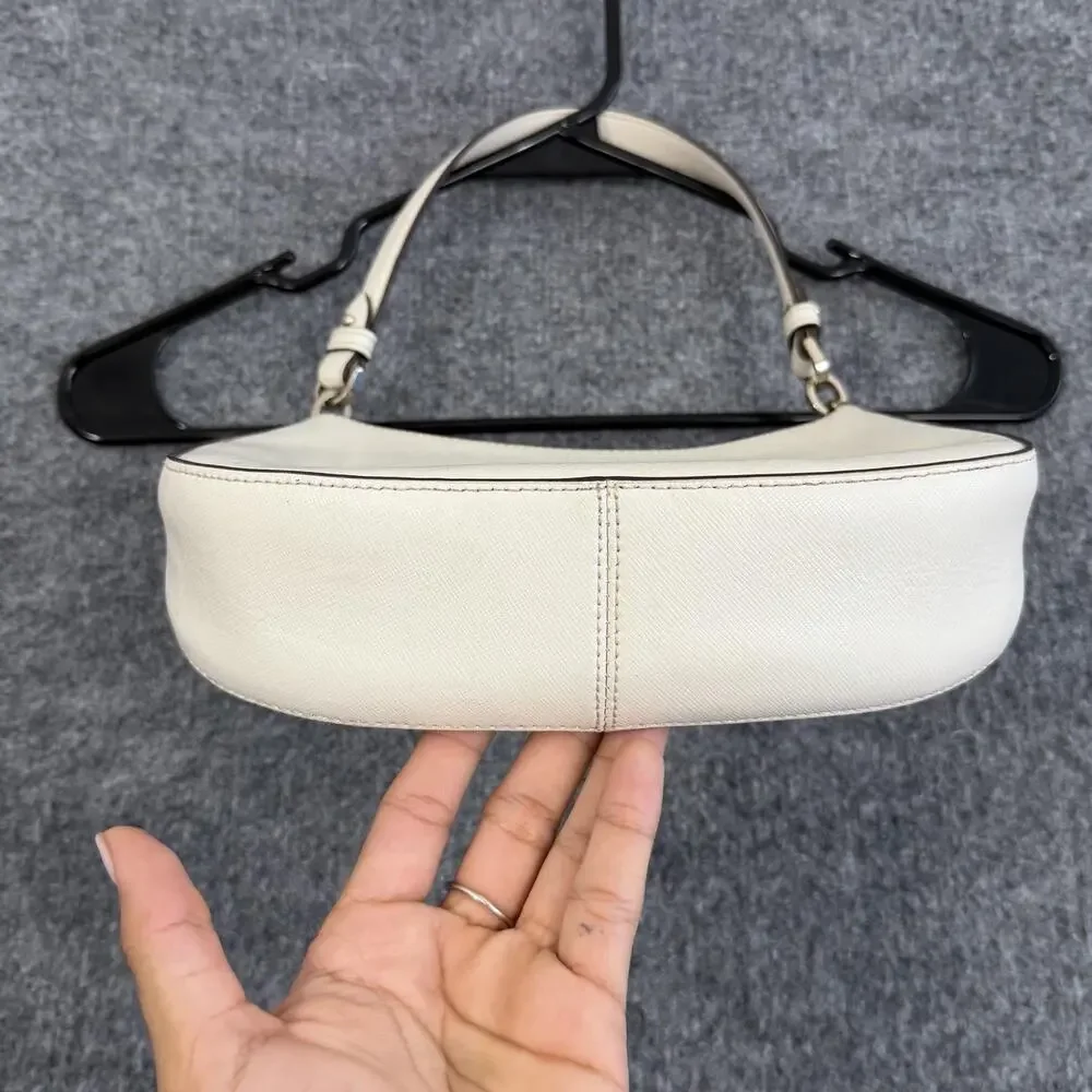 Kate Spade Paige Convertible Crossbody Shoulder Bag White Leather Minimalist
